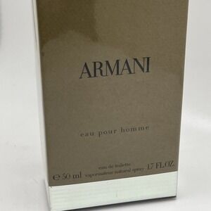 Armani Eau Pour Homme Eau de Toilette Natural Spray 1.7‎ oz 50 ml NEW SEALED BOX